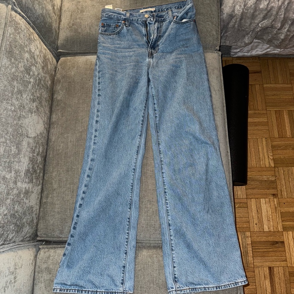 Levi's Blue Women's  ribcage wide leg Jeans